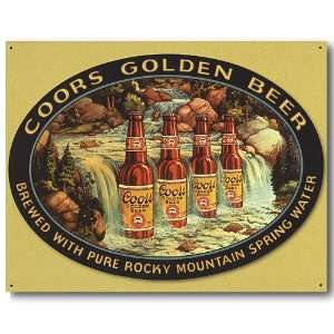  Nostalgic Coors Tin Sign : Coors Golden Beer: Home 