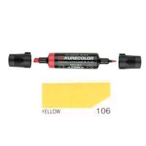  Zig Kurecolor KC1100/106 Twin Marker Pen   Yellow Office 