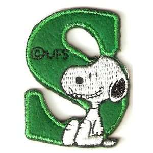  Snoopy ABCs Alphabet Letter S Iron On / Sew On Patch 