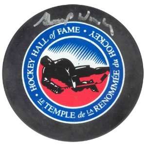  Gump Worsley Hall of Fame Hockey Puck Autographed/Hand 