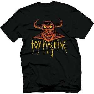  Toy Machine T Shirt: Welcome Monster [Large] Black: Sports 