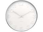 Karlsson Wall Clock Mr. White Numbers Steel Polished, 20 Inch