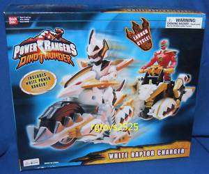 Power Rangers Dino Thunder White Ranger Raptor Charger  