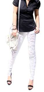 Very Destroyed / Ripped Skinny Jeans, Black or White  