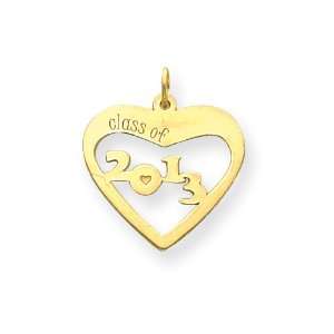  14k Class of 2013 Heart Cut Out Jewelry