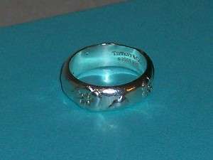 TIFFANY & CO SILVER 925 NATURE FLOWER ROSE BAND RING SIZE 6.5 AUTH 