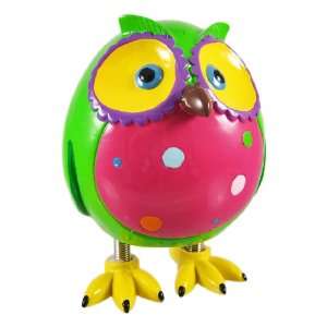  Super Cute Green Owl Piggy Bank W/ Spring Legs Money: Toys 