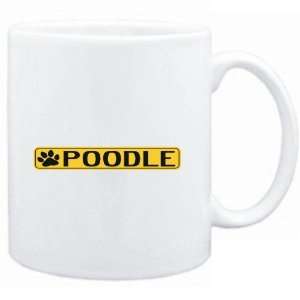    Mug White  Poodle PAW . SIGN / STREET  Dogs: Sports & Outdoors