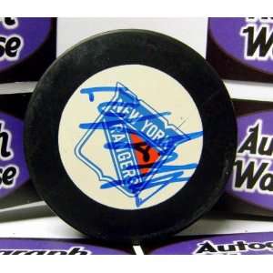 Alexei Kovalev Autographed Hockey Puck (New York Rangers) (Sharpie 