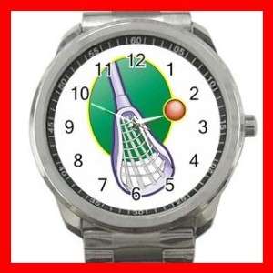 LACROSSE STICK BALL GAME Sports Metal Watch New  