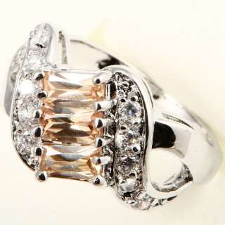 GORGEOUS 3 CHAMPAGNE TOPAZ *A003* RING  