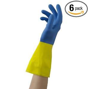 Mr. Clean 243031 Neo Bi colored Neoprene Coated Gloves, Large, 1 Pair 