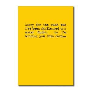  Funny Birthday Card Water Fight Humor Greeting Ron Kanfi 