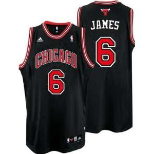  LeBron James Jersey adidas Black Swingman #6 Chicago 