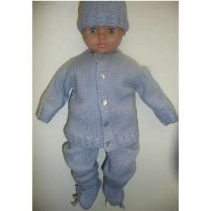  Quality Hand knit Sweater Set and blankie   24m: Baby