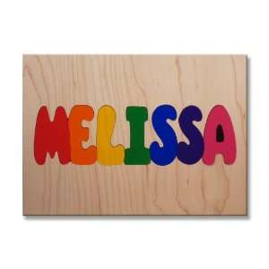    Wood Name Puzzle One Name ALL CAPS Natural Wood Toys & Games