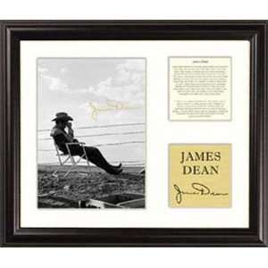 James Dean   Sitting   Framed 5 x 7 Photograph with Biography:  