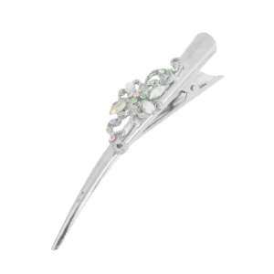   Glittery Colorful Plastic Crystal Ornament Alligator Clip for Girls