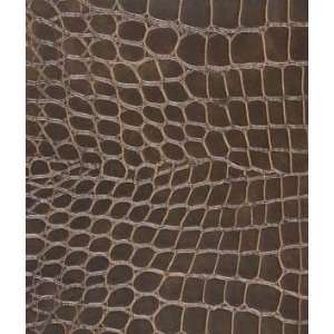  Alligator Faux Leather Vinyl Allspice Brown Fabric: Arts 