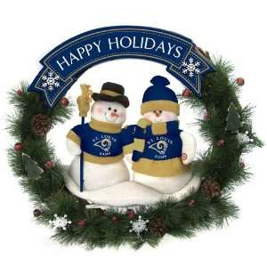  St. Louis Rams NFL Snowman Christmas Wreath (20) Sports 