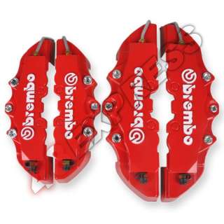 Red ABS 4pcs Front+Rear Disc Brake Caliper Cover Brembo Universal 