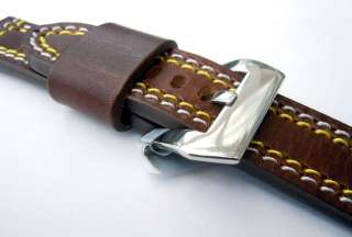 Panerai Style Calf Leather Strap Tabac Brown 22mm  