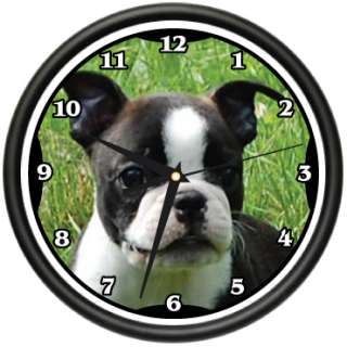 BOSTON TERRIER Wall Clock dog doggie pet breed gift  