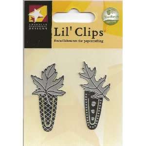  Large Silver Leaf Clips Metal Lil Clips for Scrapbooking 