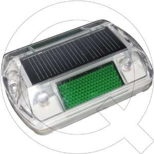  LED Solar Walkway Lights / Constant On Green Color: Home 