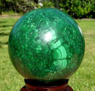 154mm (6) Huge Green MALACHITE CRYSTAL SPHERE BALL  
