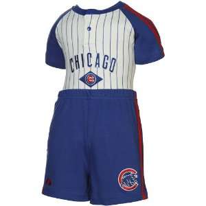  Majestic Chicago Cubs Infant White Pinstripe Royal Blue 