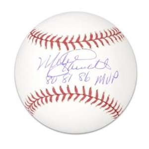 Mike Schmidt Autographed Baseball  Details: 80 81 86 MVP 