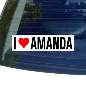  I Love Heart AMANDA   Window Bumper Sticker: Automotive