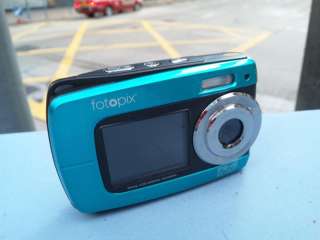 Blue 18MP underwater digital camera, 3m Waterproof Dual Screen 