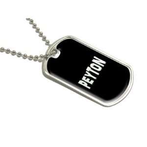Peyton   Name Military Dog Tag Luggage Keychain