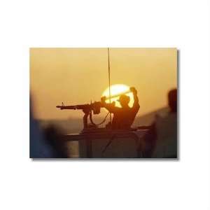 Sun Sets Behind an Army Guard 9x12 Unframed Photo by 