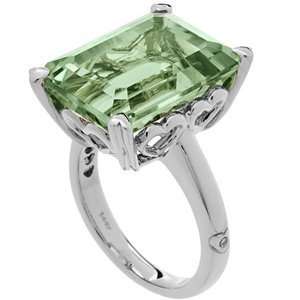   Amoro Tango Green Amethyst Ring 10.80cts in 14kt white gold Amoro