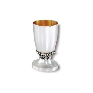   : Sterling Silver Kiddush Cup with Burning Bush Stem: Home & Kitchen