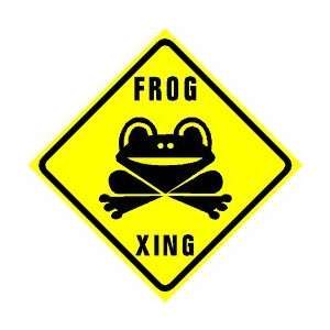 FROG CROSSING sign * street amphi animal: Home & Kitchen
