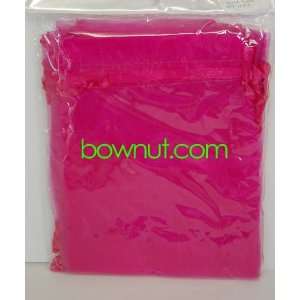  Fuchsia   3x4 Organza Favor Bag or Pouch (12pk): Health 