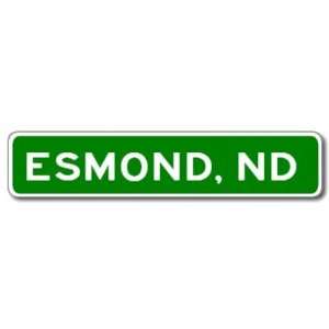  ESMOND, NORTH DAKOTA City Limit Sign   Aluminum Patio 