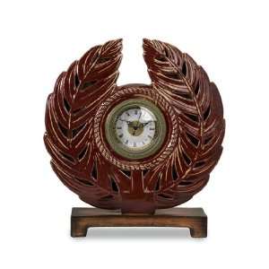   Laurel Ceramic Analog Clock with Roman Numeral Face: Home & Kitchen