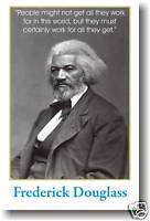 Frederick Douglass MOTIVATIONAL African American POSTER  