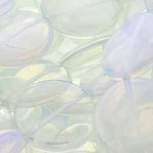 Opalite  Disc Puffy   20mm Diameter, Sold by 7 Inch Strand with 