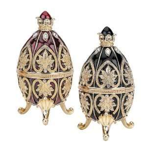  Egg Collection Faberge style Enameled Eggs   2 Sets: Home & Kitchen