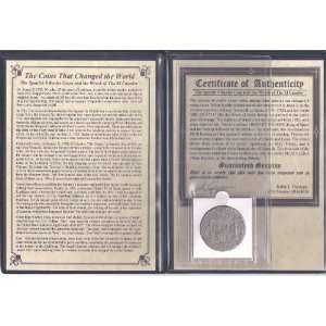 1783 SPANISH 8 REALES Silver Caribbean El Cazador Shipwreck Coin With 