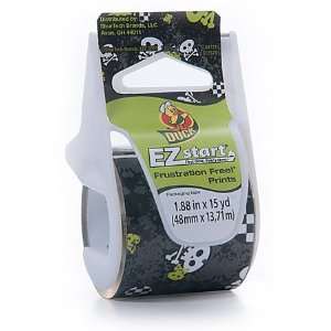 Duck Brand Printed EZ Start Packaging Tape: 1.88 in. x 15 yds. (Skulls 
