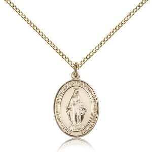 Gold Filled Miraculous Holy Virgin Mary Immaculate Conception Medal 