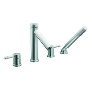 Moen T914 Level Two Handle High Arc Roman Tub Faucet and Hand Shower 