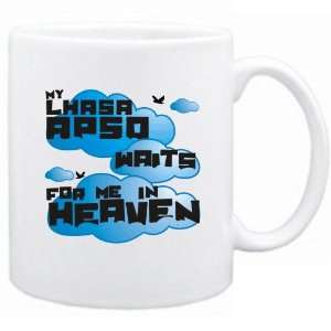   New  My Lhasa Apso Waits For Me In Heaven  Mug Dog: Home & Kitchen